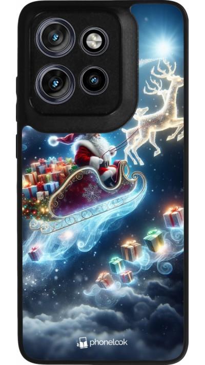 Motorola Moto S50 Case Hülle - Silikon schwarz Weihnachten 2023 Verzauberter Weihnachtsmann