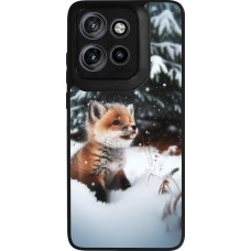 Motorola Moto S50 Case Hülle - Silikon schwarz Weihnachten 2023 Fuechslein Tanne