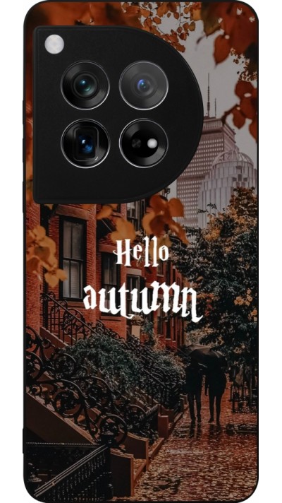 Coque OnePlus 12 - Silicone rigide noir Autumn 25 Hello autumn