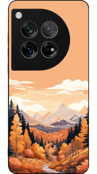 Coque OnePlus 12 - Silicone rigide noir Autumn 25 Mountains
