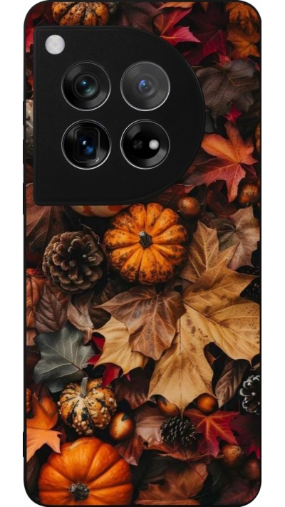 Coque OnePlus 12 - Silicone rigide noir Autumn 25 Pumpkin