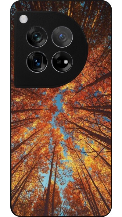 Coque OnePlus 12 - Silicone rigide noir Autumn 25 Trees