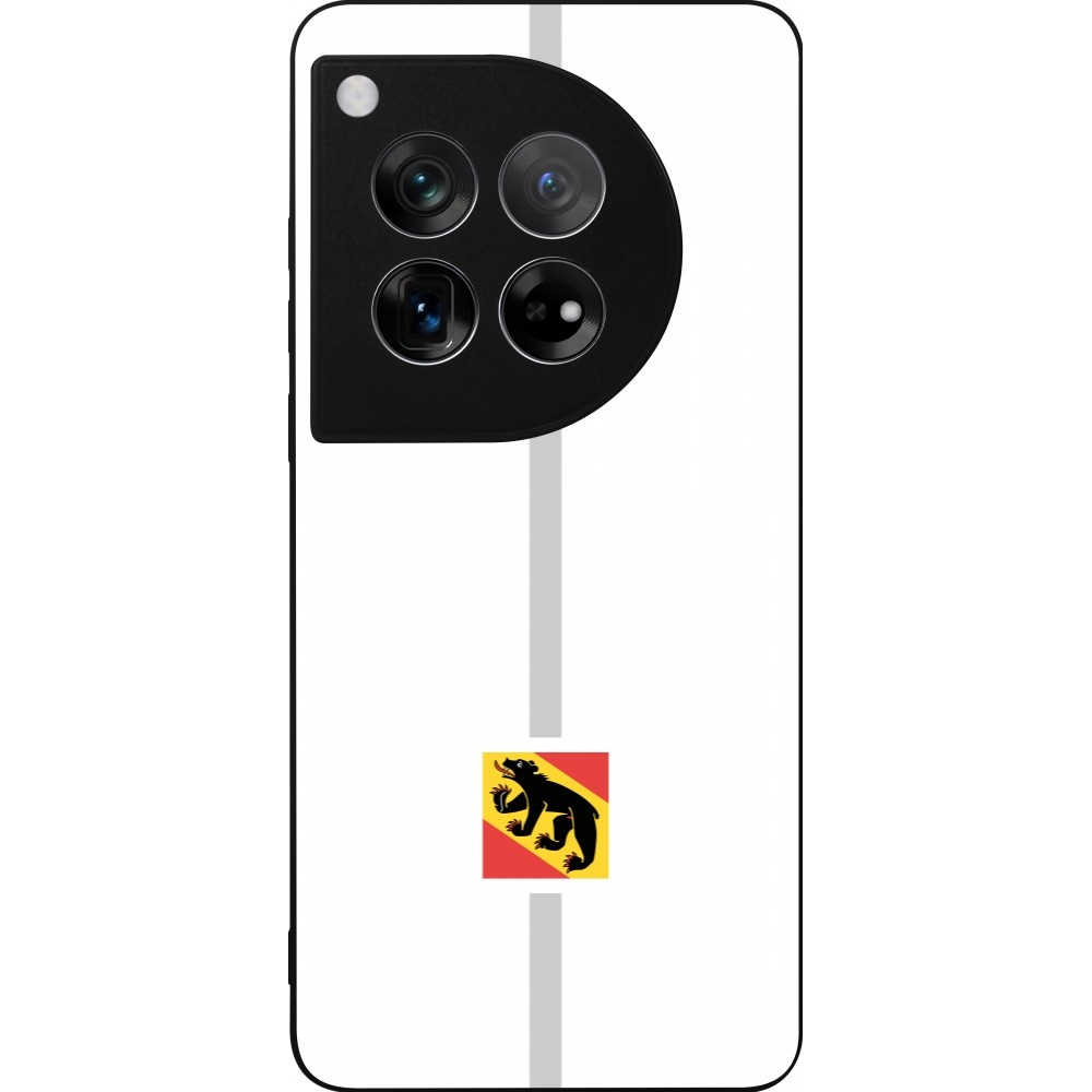 OnePlus 12 Case Hülle - Silikon schwarz Kanton BE weiss