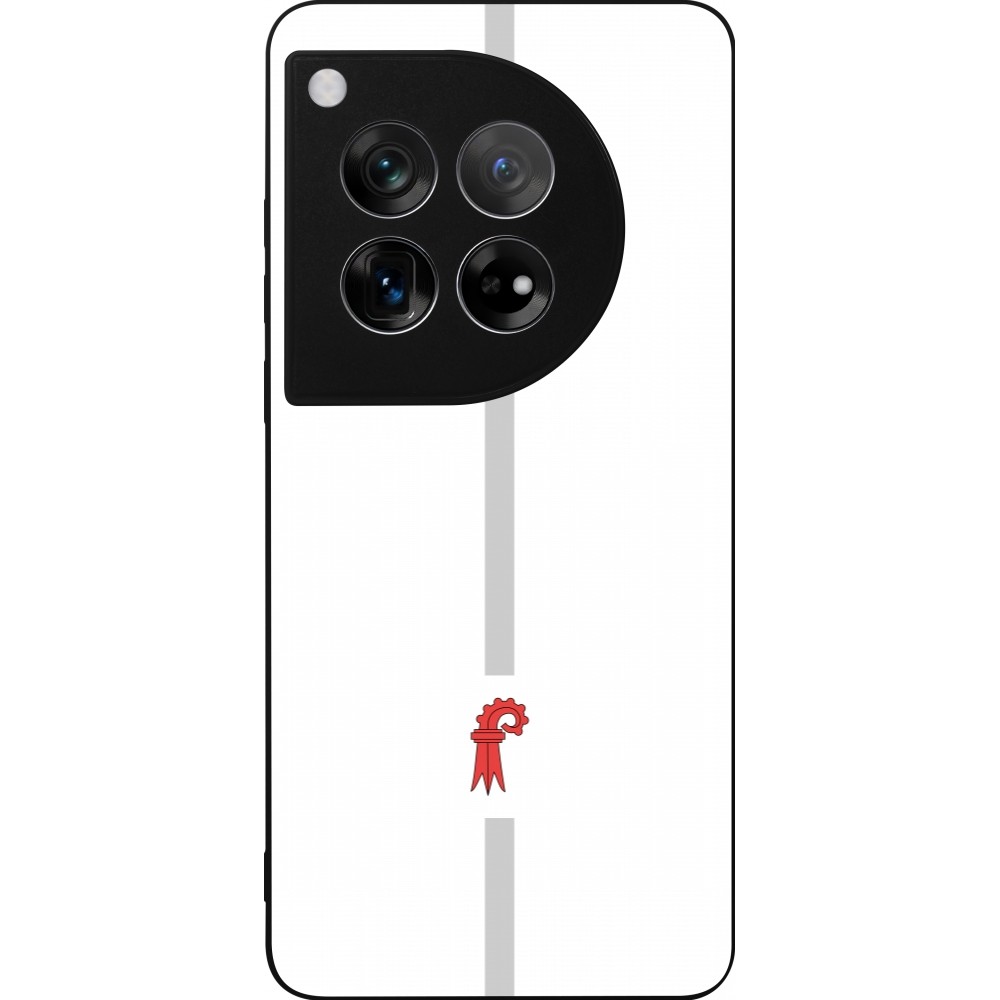 OnePlus 12 Case Hülle - Silikon schwarz Kanton BL weiss