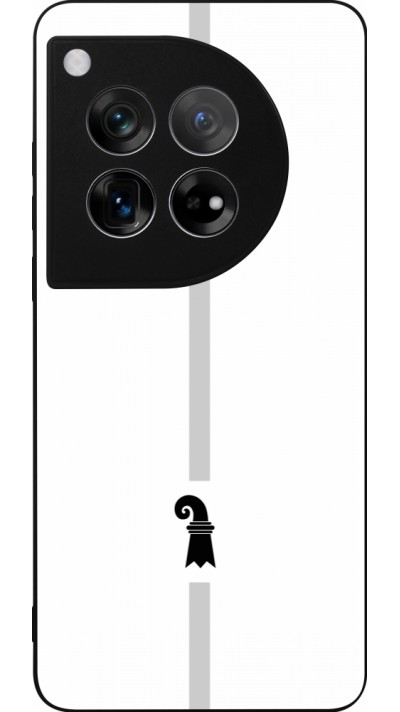 OnePlus 12 Case Hülle - Silikon schwarz Kanton BS weiss