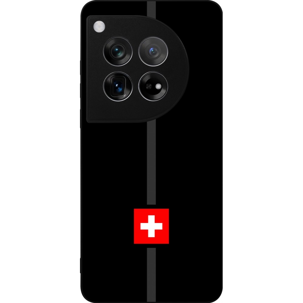 OnePlus 12 Case Hülle - Silikon schwarz Kanton CH schwarz