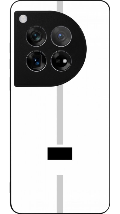 OnePlus 12 Case Hülle - Silikon schwarz Kanton FR weiss
