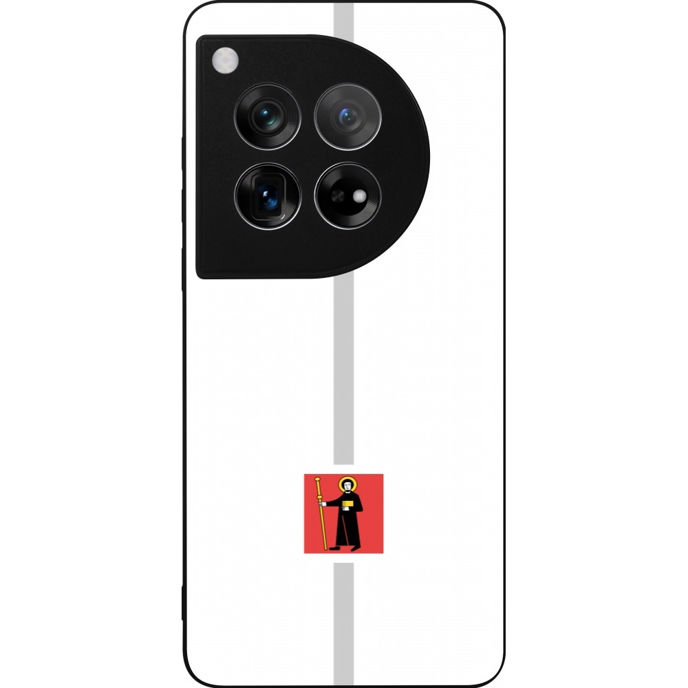 OnePlus 12 Case Hülle - Silikon schwarz Kanton GL weiss