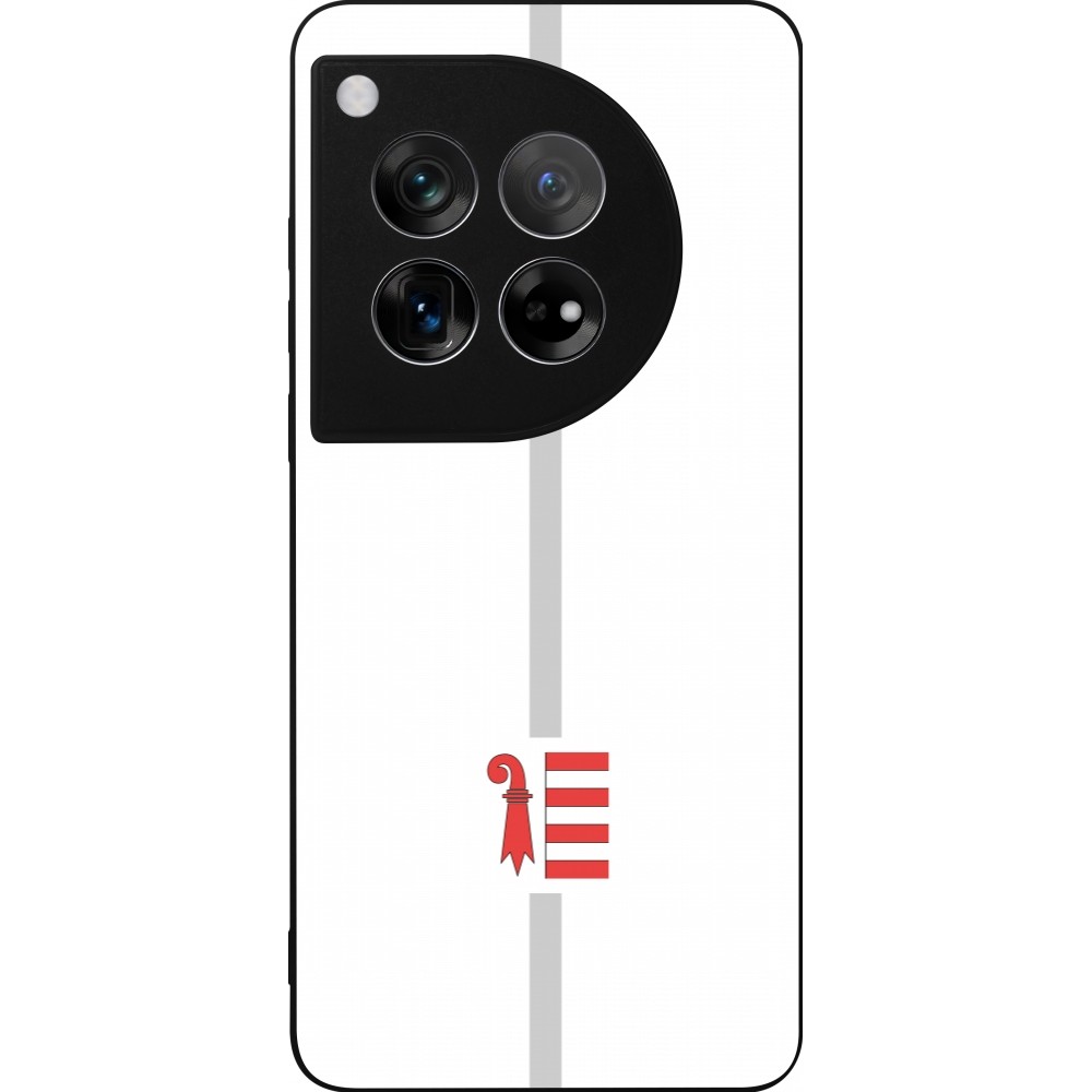 OnePlus 12 Case Hülle - Silikon schwarz Kanton JU weiss