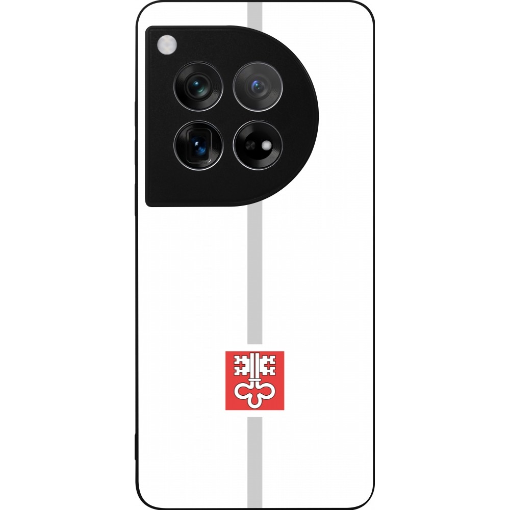 OnePlus 12 Case Hülle - Silikon schwarz Kanton NW weiss