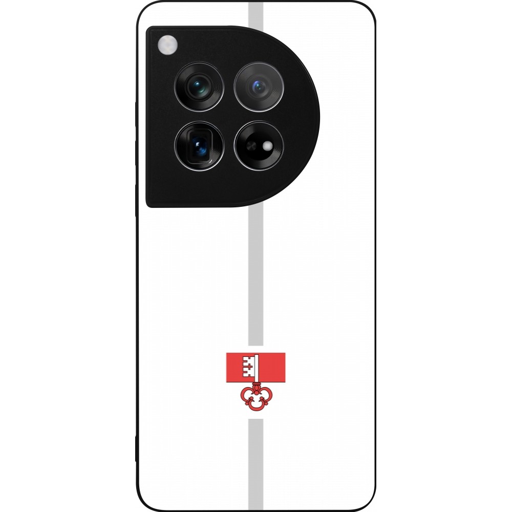 OnePlus 12 Case Hülle - Silikon schwarz Kanton OW weiss