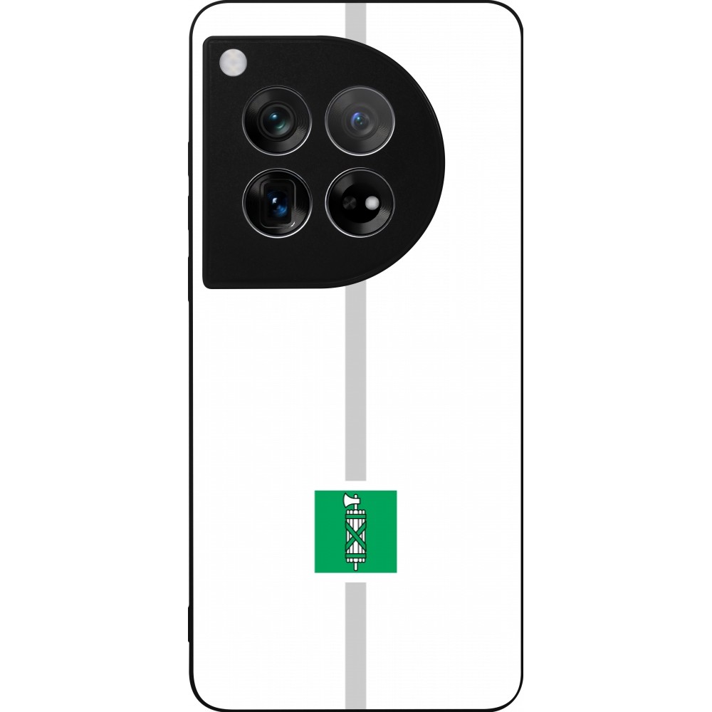 OnePlus 12 Case Hülle - Silikon schwarz Kanton SG weiss