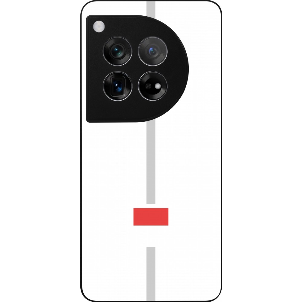OnePlus 12 Case Hülle - Silikon schwarz Kanton SO weiss