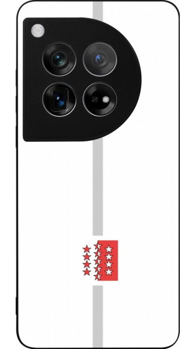 OnePlus 12 Case Hülle - Silikon schwarz Kanton VS weiss