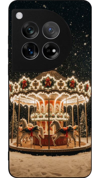 OnePlus 12 Case Hülle - Silikon schwarz Christmas 25 Carousel