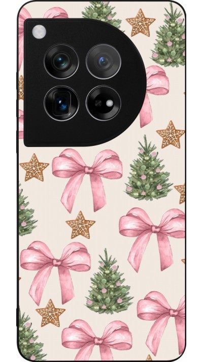OnePlus 12 Case Hülle - Silikon schwarz Christmas 25 Vintage Ribbons