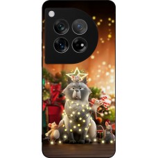 OnePlus 12 Case Hülle - Silikon schwarz Christmas 25 Xmas Cat