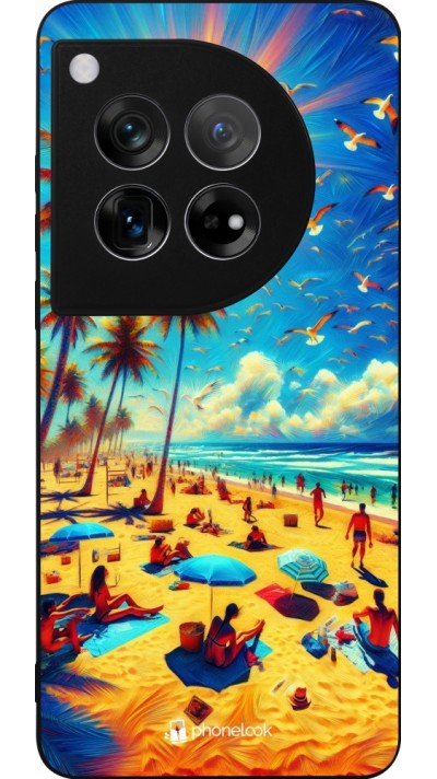OnePlus 12 Case Hülle - Silikon schwarz Sommer Paradies Farbe