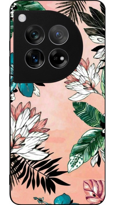 Coque OnePlus 12 - Silicone rigide noir Flowers Artprint