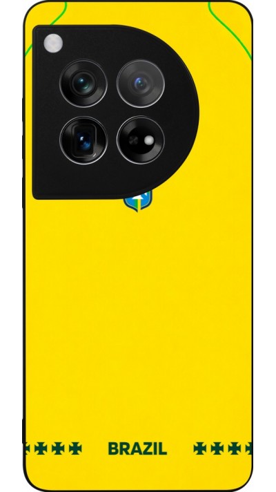 OnePlus 12 Case Hülle - Silikon schwarz Brasilien 2026 personalisierbares Fussballtrikot
