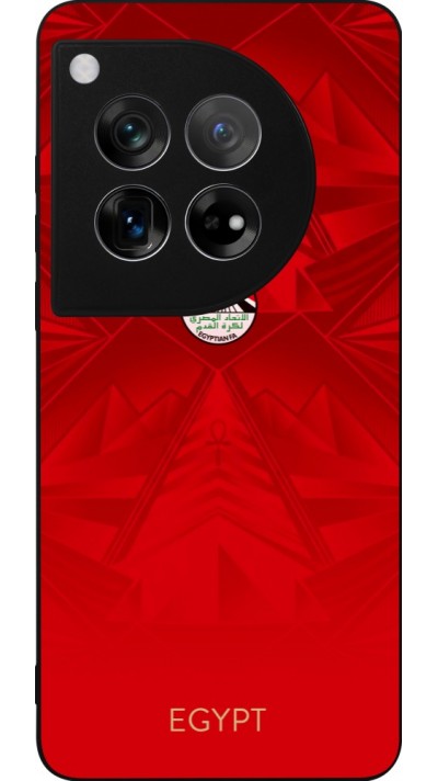 Coque OnePlus 12 - Silicone rigide noir Maillot de football Égypte 2026 personnalisable