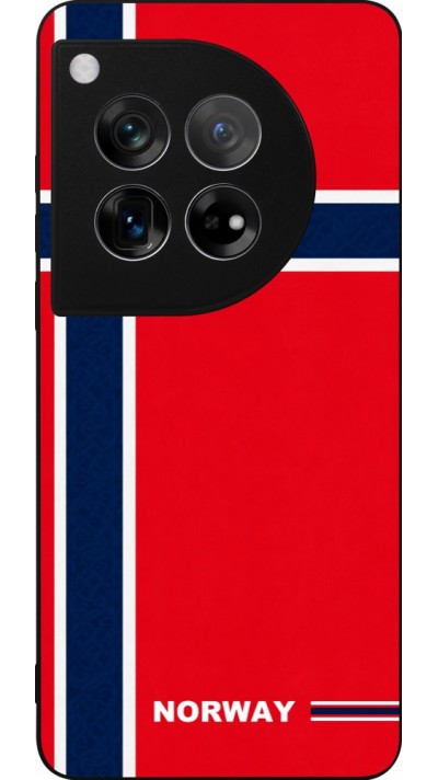 OnePlus 12 Case Hülle - Silikon schwarz Norwegen 2026 personalisierbares Fussballtrikot