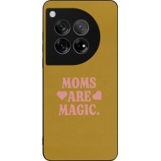 Coque OnePlus 12 - Silicone rigide noir Mom 2026 Are Magic