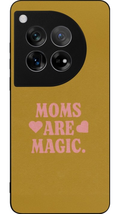 Coque OnePlus 12 - Silicone rigide noir Mom 2026 Are Magic