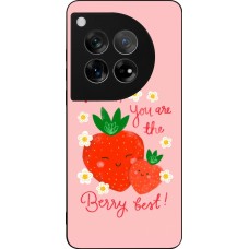 Coque OnePlus 12 - Silicone rigide noir Mom 2026 Berry best