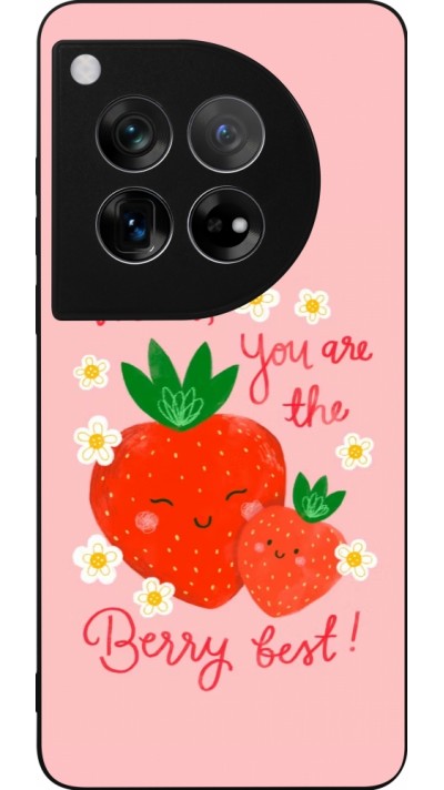 Coque OnePlus 12 - Silicone rigide noir Mom 2026 Berry best