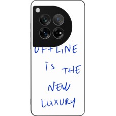 Coque OnePlus 12 - Silicone rigide noir Offline is the new luxury