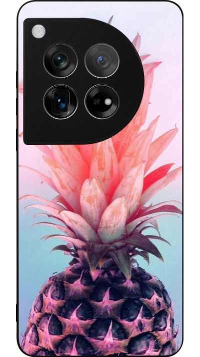 OnePlus 12 Case Hülle - Silikon schwarz Purple Pink Pineapple