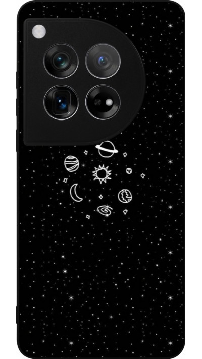OnePlus 12 Case Hülle - Silikon schwarz Space Doodle