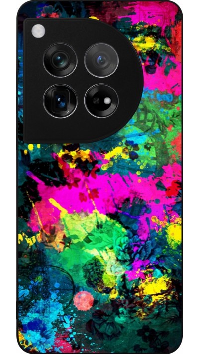 OnePlus 12 Case Hülle - Silikon schwarz Splash paint