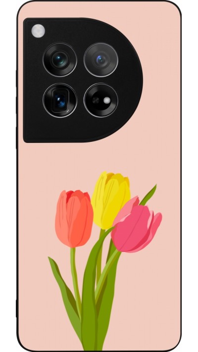 OnePlus 12 Case Hülle - Silikon schwarz Spring 23 tulip trio