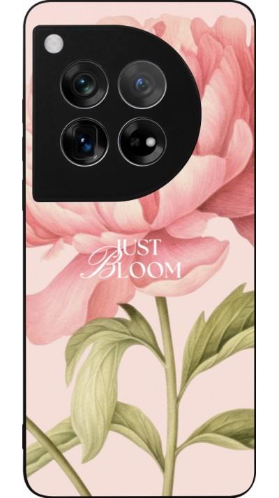 Coque OnePlus 12 - Silicone rigide noir Just Bloom Spring 2026