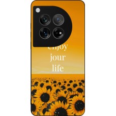OnePlus 12 Case Hülle - Silikon schwarz Summer 2025 Enjoy your life