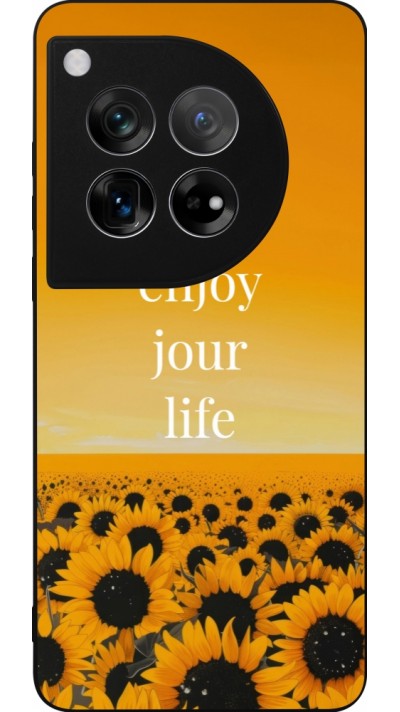 OnePlus 12 Case Hülle - Silikon schwarz Summer 2025 Enjoy your life