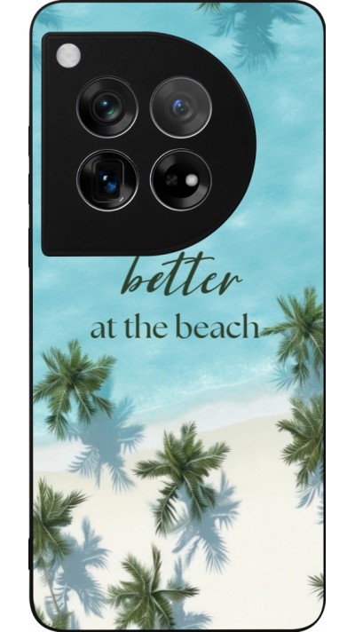OnePlus 12 Case Hülle - Silikon schwarz Summer 2025 Life is better at the beach