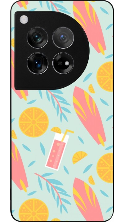 OnePlus 12 Case Hülle - Silikon schwarz Summer 2025 Pattern citron