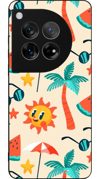 OnePlus 12 Case Hülle - Silikon schwarz Summer 2025 Pattern soleil