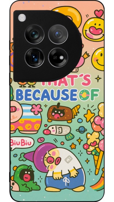 Coque OnePlus 12 - Silicone rigide noir Thats beacause of
