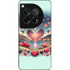 OnePlus 12 Case Hülle - Silikon schwarz Valentin 2025 Schick