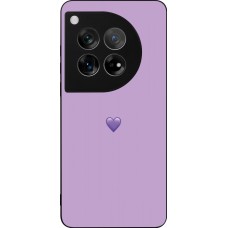 OnePlus 12 Case Hülle - Silikon schwarz Valentine 2023 purpule single heart