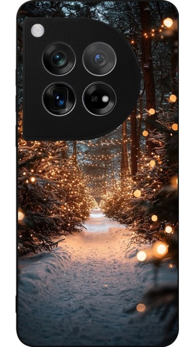OnePlus 12 Case Hülle - Silikon schwarz Winter 25 Winter snowy road