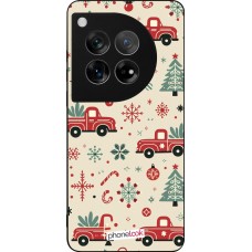 OnePlus 12 Case Hülle - Silikon schwarz Weihnachten 2024 Lkw Tanne
