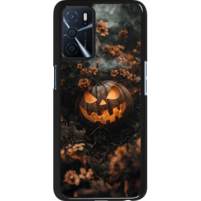 OPPO A16s Case Hülle - Halloween 2025 Pumpkin with flowers
