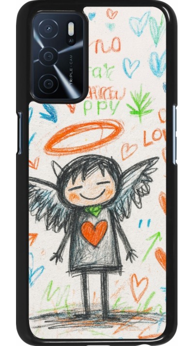 Coque OPPO A16s - Little Angel Sketch Love