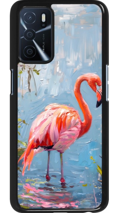 OPPO A16s Case Hülle - Paint Flamingo
