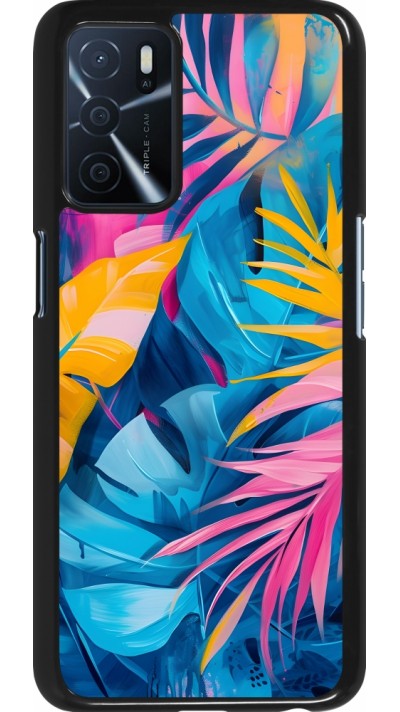 OPPO A16s Case Hülle - Palms Blue